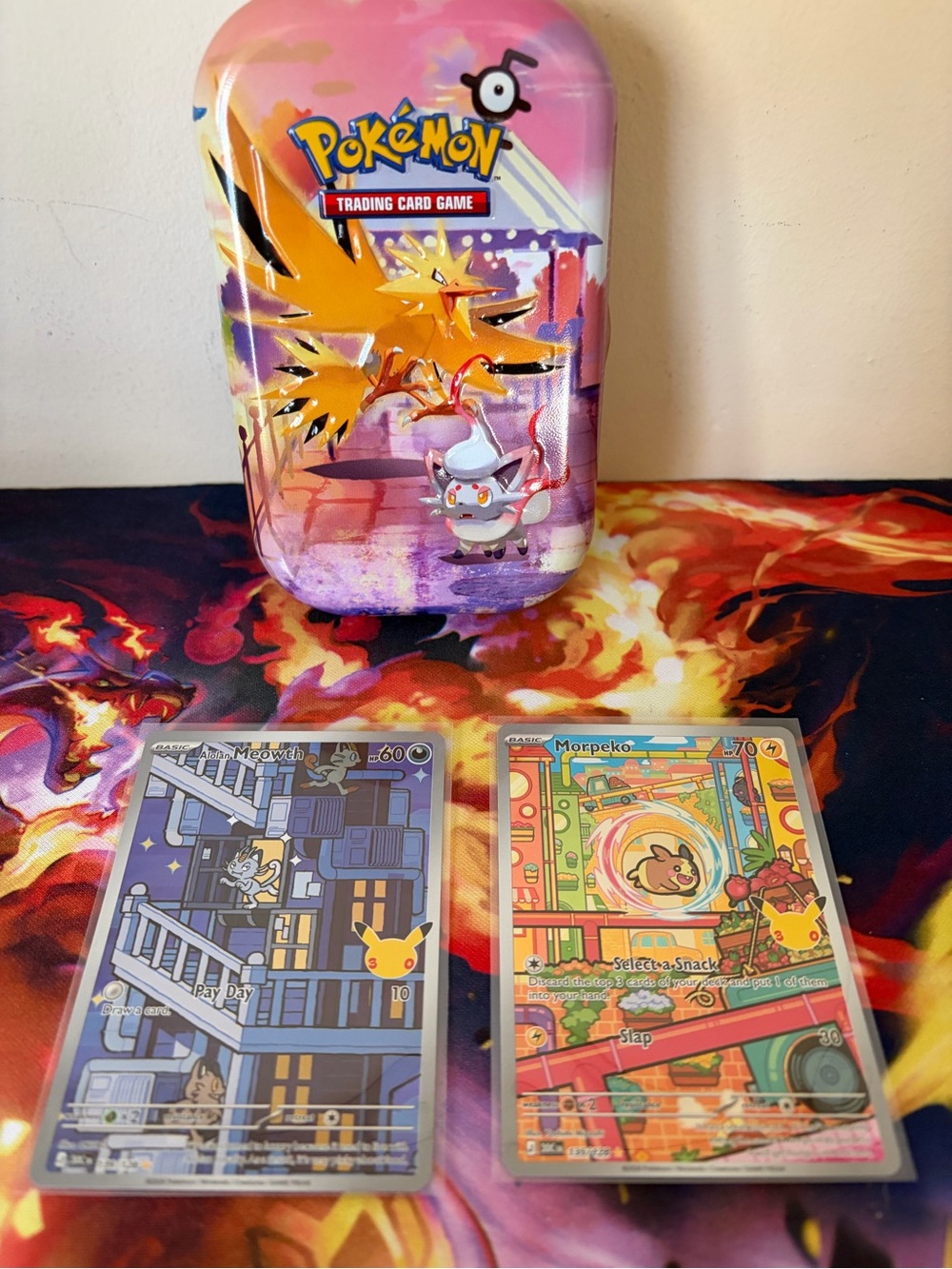 Pokemon 30th Anniversary Morpeko and Meowth IRs